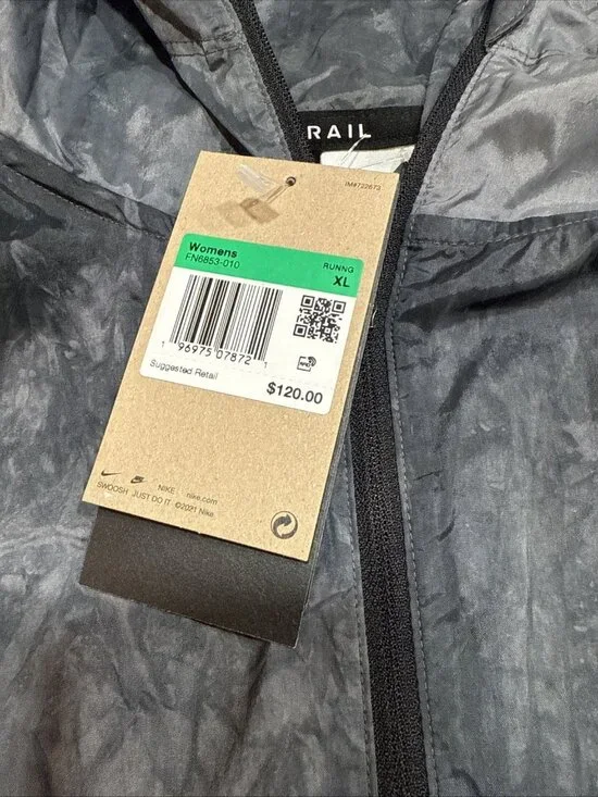 Nike Trail Women's Repel Running Jacket Gray FN6853-010 Sz XL NWT $120 - Picture 4 of 8